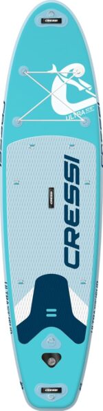 CRESSI seit 1946 - Ultra Isup/Kayak Set - Aufblasbares SUP Board für Erwachsene Große Stabilität Strapazierfähigkeit Komplett Zubehör Paddel Flosse Pumpe Leine Tasche - 320x81x8 cm Max 130 kg