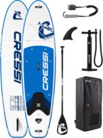 CRESSI seit 1946 - Ultra Isup/Kayak Set - Aufblasbares SUP Board für Erwachsene Große Stabilität Strapazierfähigkeit Komplett Zubehör Paddel Flosse Pumpe Leine Tasche - 320x81x8 cm Max 130 kg
