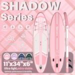 TIGERXBANG Aufblasbares Stand-Up-Paddle-Board mit Zubehör 335 × 86 × 15 cm, SUP Board für Erwachsene, Kollektion Shadow