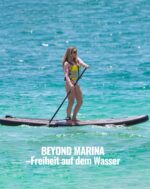 BEYOND MARINA Sup Board, Stand Up Paddling Board, Paddle Board, Aufblasbares Paddleboard Surfboard Wassersport, Max 200kg, Sitz, 2-in-1 Paddel, Pumpe, Rucksack, Leash, 320 x81 x15CM
