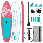 FEATH-R-LITE Aufblasbares Stand Up Paddle Board SUP mit Paddleboard Zubehör, Multifunktionale Paddle Boards Rutschfestes Deck Design für Erwachsene und Jugendliche