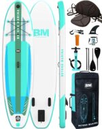 BEYOND MARINA Sup Board, Stand Up Paddling Board, Paddle Board, Aufblasbares Paddleboard Surfboard Wassersport, Max 200kg, Sitz, 2-in-1 Paddel, Pumpe, Rucksack, Leash, 320 x81 x15CM