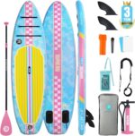 Niphean 320cm Stand Up Paddling Board, Ultraleicht SUP Board mit SUP Zubehör, Rutschfestem Deck, Tragbares Lite Paddle Board Ultimative Stabilität für Jugendliche&Erwachsene Langstreckenabenteuer