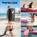 SantasupAufblasbares Stand Up Paddle Board 320/335cm Surfbrett SUP Komplettes Paddleboard Zubehör Verstellbares Paddel,Pumpe und Komplettes Zubehör SUP Board Set für Jugen und Erwachsene