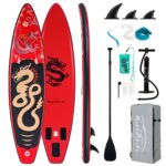 FEATH-R-LITE Aufblasbares Stand Up Paddle Board SUP mit Paddleboard Zubehör, Multifunktionale Paddle Boards Rutschfestes Deck Design für Erwachsene und Jugendliche
