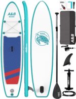 ABBOARD Stand Up Paddling Board Aufblasbar 335cm - Standup Paddle Board mit Premium Zubehör,SUP Board 200kg Tragkraft für 2 Personen Familien Anfänger