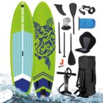BRAST SUP Board Turtle | Aufblasbares Stand up Paddle Set | 320x81x15cm | 4 Designs | 5 Jahre Garantie | inkl. Sonderzubehör