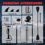 FEATH-R-LITE Aufblasbares Stand Up Paddle Board SUP mit Paddleboard Zubehör, Multifunktionale Paddle Boards Rutschfestes Deck Design für Erwachsene und Jugendliche