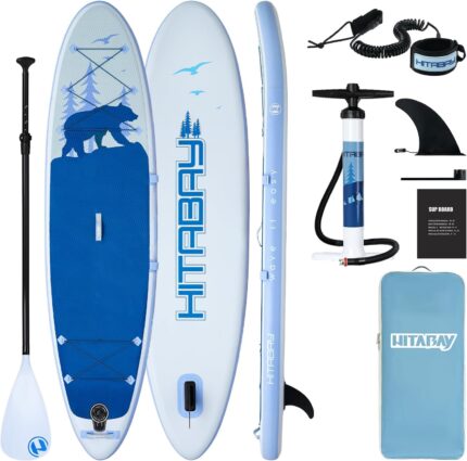 SUP Board Set, Stand Up Paddling Board Aufblasbar, 320cm 335cm stabil für Erwachsene bis 150 kg mit kompletten Zubehör Surfbrett für Anfänger