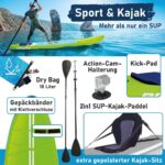 BRAST SUP Board Turtle | Aufblasbares Stand up Paddle Set | 320x81x15cm | 4 Designs | 5 Jahre Garantie | inkl. Sonderzubehör