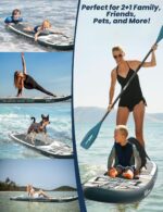 ABBOARD Stand Up Paddling Board Aufblasbar 335cm - Standup Paddle Board mit Premium Zubehör,SUP Board 200kg Tragkraft für 2 Personen Familien Anfänger