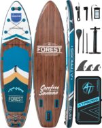 Stand Up Paddling Board mit Sitz & Zubehör Set, 320x84cm Extra Breit SUP Board für 2 Personen, 200kg Tragkraft, Rutschfestes Stand Up Paddle zum Surfen
