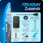 Bluefin Cruise 10'8 aufblasbares Paddleboard | Premium-SUP-Paket & Zubehör | Rutschfestes Deckpad & leicht | 6' Dickes Allround-SUP-Paddleboard | Stand-up-Board für Erwachsene & Jugendliche