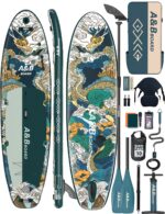 ABBOARD Stand Up Paddling Board Aufblasbar 335cm - Standup Paddle Board mit Premium Zubehör,SUP Board 200kg Tragkraft für 2 Personen Familien Anfänger