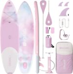 NOARD SUP Board aufblasbar Double-Layer-Dropstitch 326 cm bis 140 kg | Komplett-Set inklusive Paddel, Doppelhub-Pumpe, Rucksack, Leash und Drybag