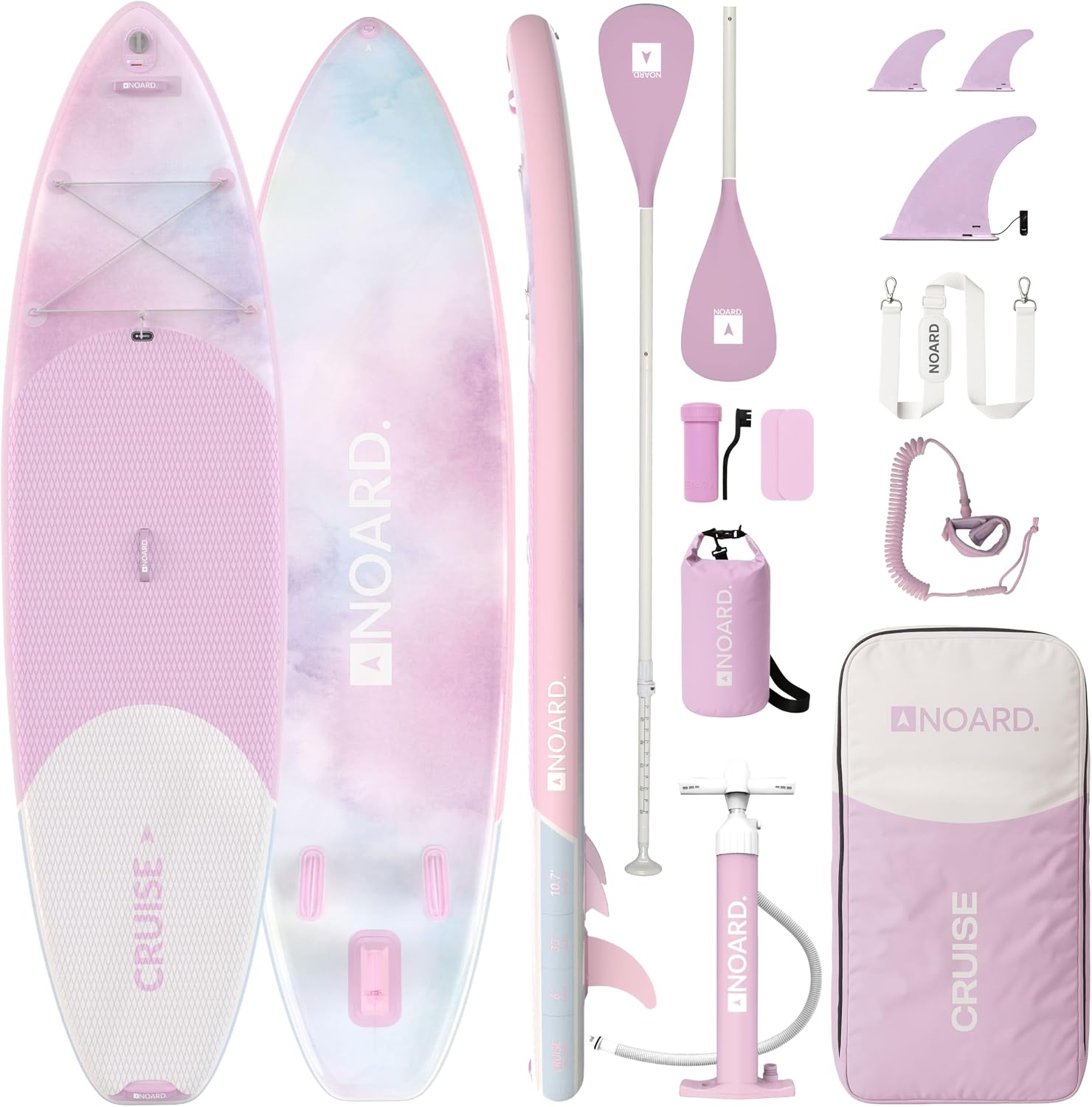 81BGjjHzF0L._AC_SL1500 NOARD SUP Board aufblasbar Double-Layer-Dropstitch 326 cm bis 140 kg | Komplett-Set inklusive Paddel, Doppelhub-Pumpe, Rucksack, Leash und Drybag