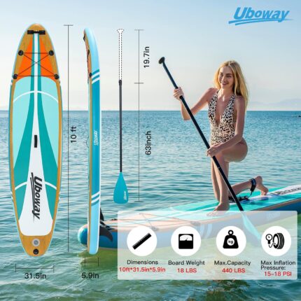 Signstek Stand Up Paddling Board Aufblasbares SUP Board Set Aufblasbar Paddle Surfboard Stabiles Leichtgewicht Komplettes Zubehör