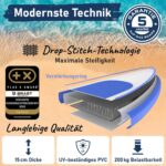 BRAST SUP Board Shark | Aufblasbares Stand up Paddle Set | 320x81x15cm | 8 Designs | 5 Jahre Garantie | inkl. Sonderzubehör | 2in1 Paddel Kajak-Sitz Action-Cam-Halterung Fußschlaufe Pumpe Rucksack