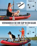 NACATIN 366cm (12ft) aufblasbares SUP Board mit Sitz, breites 91cm (36in) Stand Up Paddling Board für Erwachsene & Familie, mit Einzel-/Doppelpaddel, Kajaksitz, stabiles breites Deck für Anfänger