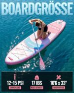 Stand Up Paddling Board mit Sitz & Zubehör Set, 320x84cm Extra Breit SUP Board für 2 Personen, 200kg Tragkraft, Rutschfestes Stand Up Paddle zum Surfen
