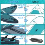 ALLPICK Premium SUP Board Set, Stand Up Paddling Board Aufblasbar, Mit Universal Kamerahalterung, Komplettes Zubehör, Verstellbares Paddel, Anfänger, Fortgeschrittene, 200kg