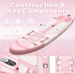 TIGERXBANG Aufblasbares Stand-Up-Paddle-Board mit Zubehör 335 × 86 × 15 cm, SUP Board für Erwachsene, Kollektion Shadow