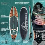 11'6"x35"Inflatable Paddle Board, (SUP) für Erwachsene mit 450 lbs Tragfähigkeit extra breiter Rutschfester und Stabiler Plattform,Kajak Sitz Premium Accessoires Rucksack,geeignet für Yoga
